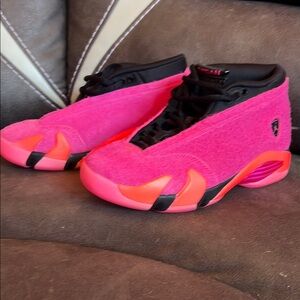Jordan 14 Retro Low Shocking Pink. Never worn. No box.